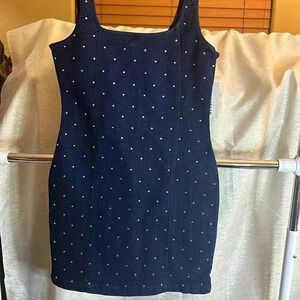 Denim Sparkle Tank Dress